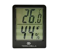 Thermomètre-hygromètre numérique Terra Della Noir 4,5x5,8x2 cm