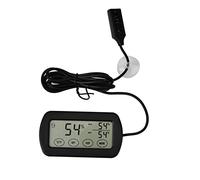 Thermomètre hygromètre pour couveuse d'œufs à écran LCD, moniteur numérique de température et d'humidité pour aquarium reptilien avec ventouse, commutable °F/°C pour les couveuses