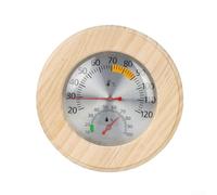 Thermomètre Hygromètre Sauna Analogique pour bois - Mesure Précise Température Humidité - pour cadran Lisible pour zone Optimale - pour accessoire Sauna Traditionnel Pile - Montage Mural (red pointer)