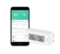Thermomètre hygromètre WiFi d'intérieur: capteur de température intelligent, moniteur d'humidité numérique Alexa avec application et enregistrement de données, pour chambre, serre, cave à vin (1PCS)