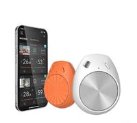 Thermomètre hygromètre WiFi intelligent, capteur numérique d'humidité et de température avec application moniteur à distance et alertes de notification, stockage et exportation de données (blanc +