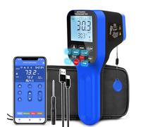 Thermomètre Infrarouge Industriel avec APP, AIOMEST Pyromètre IR Mesurer Température 1600°C, Rapport de Détection 30:1, Laser Double Thermometer Gun Pour Forge, HVAC, Fonderie, Soudage