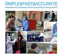 Thermomètre Infrarouge Infrarouge à Front numérique Haute précision Dispositif de Mesure de température Non de avec 3 Couleurs rétro-éclairées pour Le Voyage à Domicile Utiliser