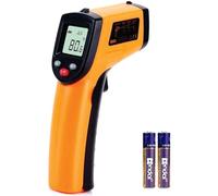 Thermomètre Infrarouge, Pistolet Température Laser, Sans Contact, écran LCD Rétroéclairé, -50 °C ~ 380 °C, Pour Cuisson, BBQ, Congélateur, Viande, Industrie, Orange