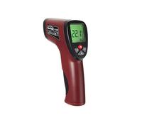 Thermomètre infrarouge Testboy TV 329 (mesure de température haute précision sans contact, pour la météo, les grillades, avec optique de mesure avancée 12:1, avec écran LCD vert), rouge