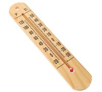 Thermomètre Intérieur en Bois Beige, Mesure de 40 à 50 °c, Mural | Lecture Précise du Confort Ambiant, Usage Portable Dedans ou Dehors, pour Serrage, Bureau, École, Plantes en Pot