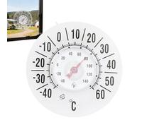 Thermomètre Intérieur Et Extérieur,À Ventouse Précis Et Sans Fil | Thermomètre Météo Avec Horloge Murale Pour Maison,Pour Fenêtre Cuisine Pièce Jardin Garage Appartement Serre