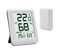 Thermomètre Intérieur et Extérieur Connecté sans Fil, Hygromètre LCD, Commutateur ℃/℉