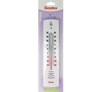 thermomètre intérieur/extérieur 25 cm blanc