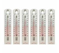Thermomètre intérieur - Thermomètres muraux intérieurs | Hygromètre de salle de précision, ℉ & ℃ Thermomètres d'intérieur | 6 pièces jauge de température monté au mur, précis pour cas