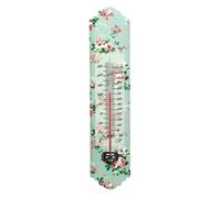 Esschert Design – Thermomètre Fallen Fruits RD54 – À décor de roses – Rose