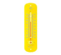 Thermomètre Lantelme 6469 - Affichage analogique - En métal - Plage de température de - 30 °C à + 50 °C - Jaune - Utilisable en intérieur, extérieur ou au jardin