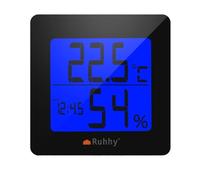 Thermomètre LCD électronique multifonction noir