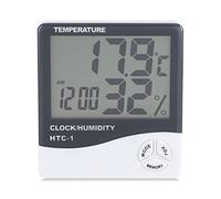 Thermomètre LCD Horloge Humidité Moniteur Température Numérique Affichage Hygromètre Calendrier Sans Fil avec Réveil pour maison bureau