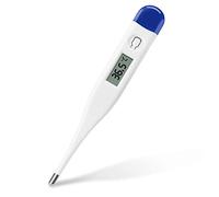Daffodil HPC300 - Thermomètre Médical 0.1c pour Adulte, Enfant, Nourrisson - Mesure Buccale Axillaire Rectale Fièvre ovulation fiable - Écran LCD digital électronique avec boitier inclus - Bleu