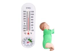 Thermomètre Mural - 23x6cm Outil Vertical Jardinage Fixé | Indicateur Hygrométrique Logement | Pour Pièce Extérieur Maison Couveuse Poussins Salle Classe Poulailler Chambre Bébé