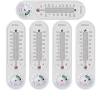 Thermomètre Mural 5 Pièces, Jauge Verticale De Température Et D'humidité pour La Maison, L'intérieur Et L'extérieur, Le Bureau, La Cave De Jardin