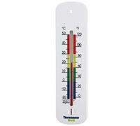 Thermomètre mural blanc pour mesurer la température ambiante dans la maison, le bureau, le jardin ou la serre - Thermomètre élégant et précis