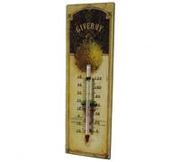 Thermomètre Mural Décoratif - L'HERITIER DU TEMPS - Motif Floral Ancien - Celsius et Farenheit - 0,5x8x25cm