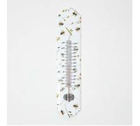 HOMESCAPES Thermomètre mural en métal à motif abeilles, thermomètre intérieur extérieur, Décoration de jardin