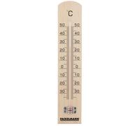 Thermomètre mural intérieur et extérieur en bois Fackelmann Tecno