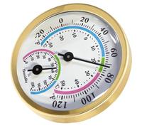 Thermomètre Mural Intérieur Extérieur Hygrothermographe Suspendu | Aluminium, Fond Clair Chiffres Lisibles, Plage 30 à 50 °c et 0 à 100 %rh, pour Chambre et Jardin