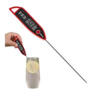Thermomètre numérique à viande : thermomètre étanche avec grand écran LED, sonde en acier inoxydable | -50 °C à +300 °C Thermomètre alimentaire à lecture instantanée pour cuisiner, rôtir, four