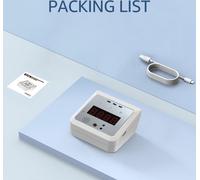 thermomètre numérique automatique 2-en-1 Mesure de la température infrarouge sans contact + affichage de l'heure Mini thermomètre de bureau Haute précision Alarme de température élevée à diffusion voc