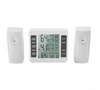 Thermomètre numérique avec deux capteurs sans fil pour intérieur et extérieur et surveillance de la température du réfrigérateur avec mises à jour rapides