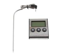 Thermomètre numérique avec sonde de température et alarme d'alerte - Thermomètre alimentaire industriel avec minuterie de comptage et de décompte - Celsius et Fahrenheit