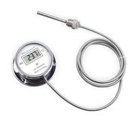 Thermomètre numérique de haute précision avec filetage - Sondes - En acier - Étanche - Pour tuyaux de chaudière - Résistant à la corrosion
