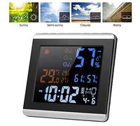 Thermomètre numérique d'intérieur, hygromètre, horloge LCD, température et humidité, alarme, calendrier de répétition, affichage météo pour le bureau et la maison