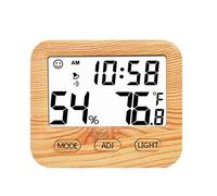 Thermomètre numérique en bois pour intérieur - Thermomètre hygromètre - température et d'humidité - Pour la maison, le bureau, la chambre d'enfant