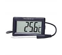 Thermomètre numérique encastré Traceable Cole-Parmer pour usage pro, médical, scientifique. 1 sonde déportée, écran LCD, étalonnage, -50°C à 300°C / -58°F à 572°F