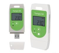 Thermomètre numérique enregistreur de données Interface USB Écran LCD Capacité 32 K Rapports CSV PDF pour stockage de chaîne du froid congélateur cave à vin suivi