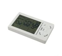 Thermomètre numérique et hygromètre avec horloge, moniteur de température intérieure LCD, capteur en temps réel avec indicateur de confort, mémoire max/min, support mural ou de table pour la maison