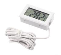Thermomètre numérique fiable pour réfrigérateurs et aquariums, TPM10 fournit une mesure précise de la température et des lectures faciles (blanc avec ligne de 2 m)
