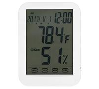Thermomètre numérique Hygromètre LCD Temporture tactile Température Humidité Tester Home Office Blanc Abs 11.8x8.7x2.4cm 24h Données précises