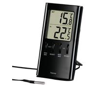 Thermomètre Numérique Intérieur/Extérieur HAMA Noir - 00186367