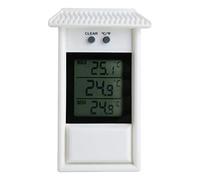 Thermomètre numérique LCD intérieur/extérieur étanche pour serre de jardin, mesure de la température murale, affichage de la valeur min. Thermo mètre numérique pour adultes