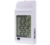 Thermomètre numérique max min avec grand écran en serre de jardin blanc et peut être utilisé à l'intérieur ou à l'extérieur facilement fixé au mur et facile à lire
