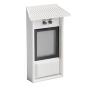 Thermomètre numérique max min pour serre, jardin, intérieur ou extérieur, mur avec grand écran LCD, étanche, fonction mémoire IP45, conversion Celsius Fahrenheit (blanc)