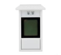 Thermomètre numérique max/min pour vérandas, serres et salles de culture - Fixation murale - Accessoire de serre pour intérieur ou extérieur (blanc)