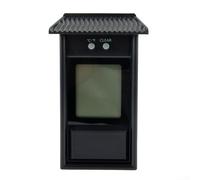 Thermomètre numérique max/min pour vérandas, serres et salles de culture - Fixation murale - Accessoire de serre pour intérieur ou extérieur - Noir