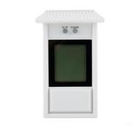 Thermomètre numérique Min Max pour serre jardin intérieur extérieur grand écran LCD avec protection de toit, montage mural, -20 à 50 °C, noir ou blanc