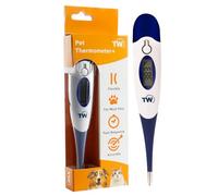 Thermomètre Numérique pour Animaux de Compagnie pour les Propriétaires d'animaux de chiens chats Chevaux Vétérinaires sonde de Température Flexible Comprend un Tableau des Loisirs Vétérinaires
