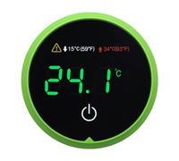 Thermomètre numérique pour aquarium - Affichage LED - Autocollant - Alarme hi/LO - Capteur de température sans fil avec écran tactile LED