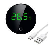 Thermomètre Numérique pour Aquarium,Thermomètre Sans Fil À Coller USB LED avec Boutons Tactiles ℃/℉ pour Poisson,Tortue Ou Mesure de la Température Aquatique