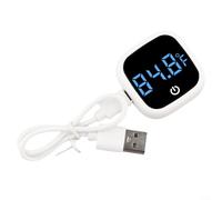 Thermomètre numérique rechargeable pour aquarium avec capteur sensible et mise à jour de la température en temps réel pour utilisation dans l'aquarium Convient pour les tortues et reptiles (℃ blanc)