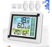 Thermomètre numérique sans fil - Capteur de température, unité de sonde à distance | Dispositif précis de mesure de la température extérieure et de l'humidité, outil de de la météo, indic